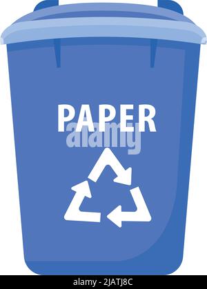 Tank for paper waste semi flat color vector object Stock Vector