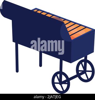 Grill semi flat color vector object Stock Vector