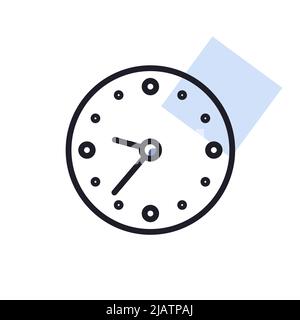 Clock outline icon. Workspace sign. Graph symbol for your web site design, logo, app, UI. Vector illustration, EPS10. Stock Vector