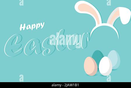 Happy Easter.Sunday greeting card, postcard, invitation, poster, banner. Stock Vector