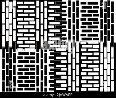 black and white brick wall background. For any design and decoration, cosmetics, books, phones, shop, meditation, business, medicine, clothing, games Stock Vector
