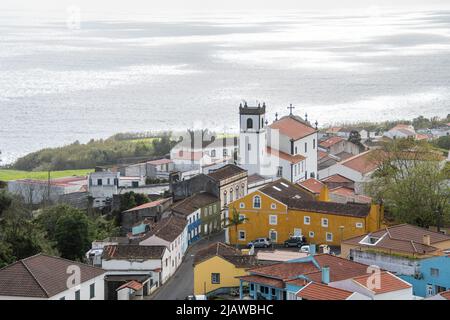 Landscapes and Views and Nature of the Azores Sao Miguel Ponta Delgada, Mosteiros, Sete Cidades, Furnas, Lagoa do Fogo Stock Photo