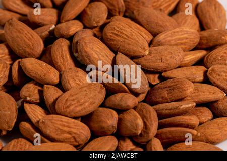 Full Frame Shot Of Raw Almonds Background Stock Photo