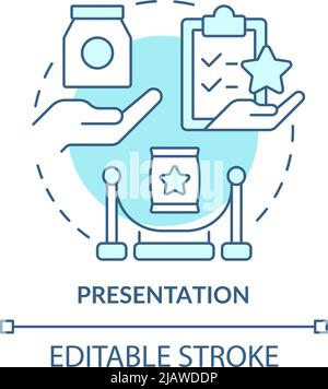 Presentation turquoise concept icon Stock Vector