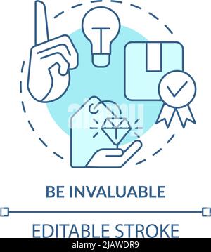 Be invaluable turquoise concept icon Stock Vector