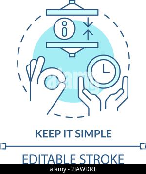 Keep it simple turquoise concept icon Stock Vector