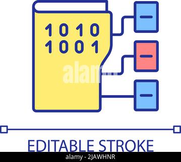 Data structure RGB color icon Stock Vector