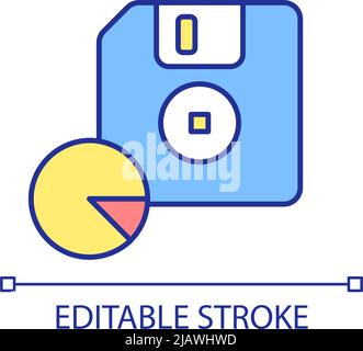 Disk storage RGB color icon Stock Vector