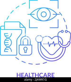 Healthcare blue gradient concept icon Stock Vector