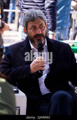 Il presidente della Camera, Roberto Fico, alla giornata nazionale delle vittime di mafia a Napoli di Libera Stock Photo