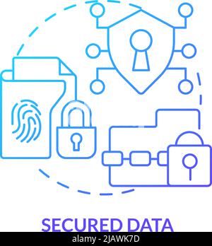 Biometric data blue gradient concept icon Stock Vector Image & Art - Alamy