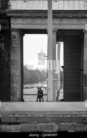 The Brandenburg Gate, Berlin 1975 Stock Photo