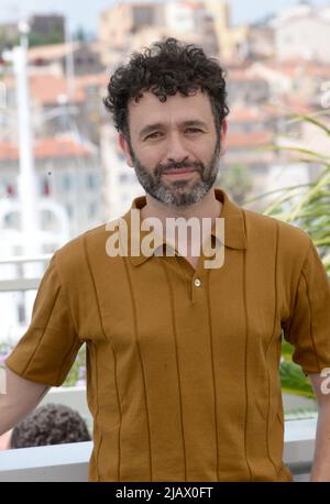May 27, 2022, CANNES, France: Director Rodrigo Sorogoyen attends the photocall for ''As Bestas'' during the 75th annual Cannes film festival at Palais des Festivals on May 27, 2022 in Cannes, France. (Credit Image: © Frederick Injimbert/ZUMA Press Wire) Stock Photo