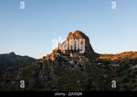 Pentidattilo ancient village of Calabria Italy Stock Photo