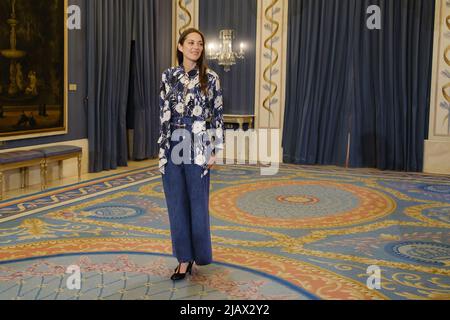 French actress Marion Cotillard, attends the 'Juana de Arco' photocall at the Royal Theatre in Madrid. (Photo by Atilano Garcia / SOPA Images/Sipa USA) Stock Photo