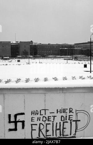 The Berlin Wall at Potsdamer Platz in 1979 Stock Photo