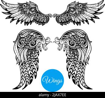 angel wings tattoo designs on wrist