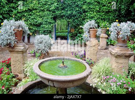 Courtyard in May. Viana Palace, Cordoba, Andalucia, Spain. Stock Photo