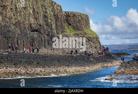 Staffa an island of the Inner Hebrides in Argyll and Bute, Scotland, UK Stock Photo