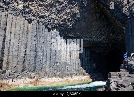 Fingal's Cave on Staffa an island of the Inner Hebrides in Argyll and Bute, Scotland, UK Stock Photo