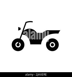 Motorcycle icon vector. transportation, land transportation. Solid icon style, glyph. Simple design illustration editable Stock Vector