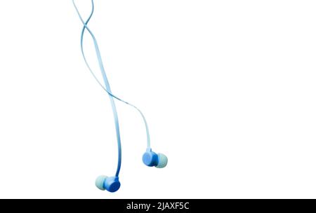 Digital earbuds on the white Stock Photo