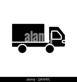 Truck icon vector. transportation, land transportation. Solid icon style, glyph. Simple design illustration editable Stock Vector