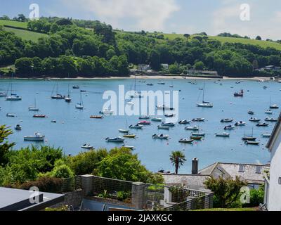 View across the Helford River from Helford Passage, Cornwall, UK Stock Photo