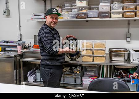 Omnom chocolate factory in Reykjavik, Iceland Stock Photo