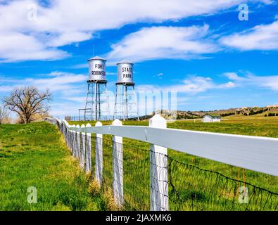 Historic Fort Robinson State Park; in Crawfrod Nebraska USA Stock Photo