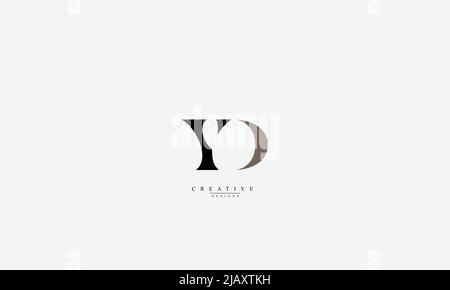 Alphabet letters Initials Monogram logo YD DY Y D Stock Vector