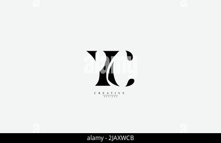 Alphabet letters Initials Monogram logo YC CY Y C Stock Vector