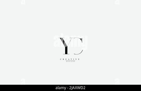 Alphabet letters Initials Monogram logo YC CY Y C Stock Vector