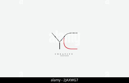 Alphabet letters Initials Monogram logo YC CY Y C Stock Vector