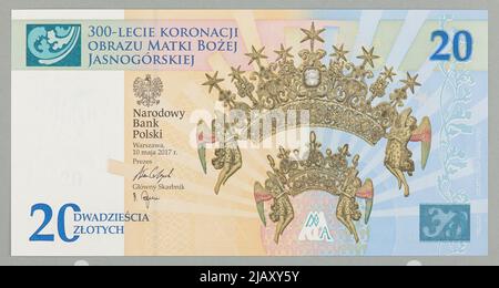 Collector's banknote for PLN 10, NBP, on the 90th anniversary of Poland ...