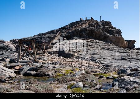 Rocks at Diaz Point on the Luderitz Peninsula in Namibia Stock Photo