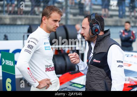 Klettwitz, Deutschland. 22nd May, 2022. Klettwitz: DTM Lausitzring 2022, on May, 22, 2022 #51 Nico Muller (SUI), Audi, Team Rosberg Credit: dpa/Alamy Live News Stock Photo