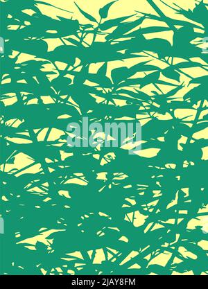 green tea foliage on sunny background Stock Vector