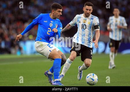 London, UK. 01st June, 2022. 01 Jun 2022 - Italy v Argentina - Finalissima  2022 - Wembley Stadium Lionel Messi during the match against Italy at  Wembley Stadium. Picture Credit : © Mark Pain / Alamy Live News Stock Photo  - Alamy