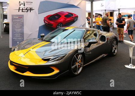 Modena, Italy, may 2022, Ferrari 296 GTB backside detail, Motor Valley exhibition Stock Photo