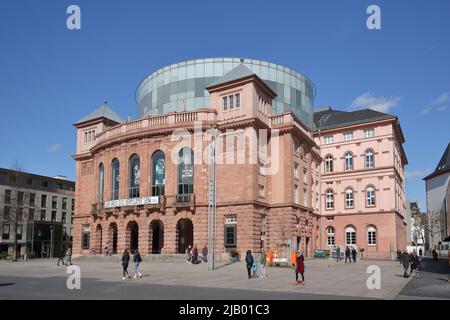 State Theater built in 1833 in Mainz, Rhineland-Palatinate, Germany Stock Photo