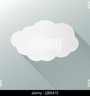 cloud icon isolated on background. Cloud flat illustration vector. eps10 format. Stock Vector
