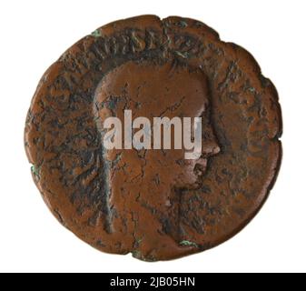 Roman Empire, Aleksander Sewer (222 235), Rome 226 AD; as, copper (cu) Severus Alexander (208 235), Mint of Rome Stock Photo