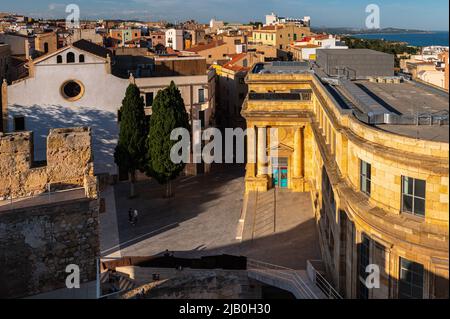 Tarragona, Spain. 28th May, 2022. View of the Archaeological Museum of Tarragona. The old city of Tarragona, protected by Roman walls, has kept its medieval aesthetics. The old buildings are being restored to preserve the style of the time and become an essential visit for tourists. The summer of 2022 has seen a very important number of reservations and the doubling of the capacity of cruise ships in the port of Tarragona. (Photo by Laurent Coust/SOPA Images/Sipa USA) Credit: Sipa USA/Alamy Live News Stock Photo