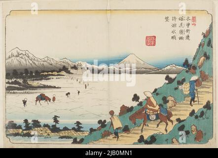 SIXTY NINE STAGES OF THE KISO ROAD /KISOKUJUKYU TSUGI NO UCHI Eisen, Keisai (1790 1848), HIROSHIGE, Ichiryusai (1797 1858) Stock Photo