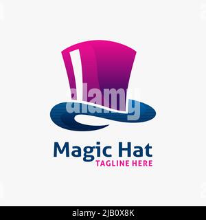 Magic hat logo design Stock Vector
