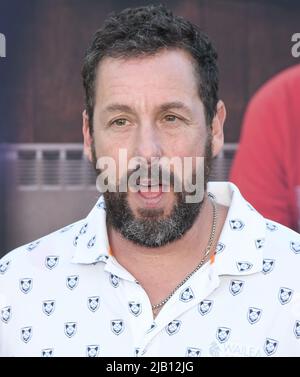 Los Angeles, USA. 01st June, 2022. Adam Sandler arrives at Netflix's HUSTLE Los Angeles Premiere held at the Regency Village Theater in Westwood, CA on Wednesday, ?June 1, 2022. (Photo By Sthanlee B. Mirador/Sipa USA) Credit: Sipa USA/Alamy Live News Stock Photo