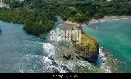 Mandalika surrounding area seascape aerial view Stock Photo