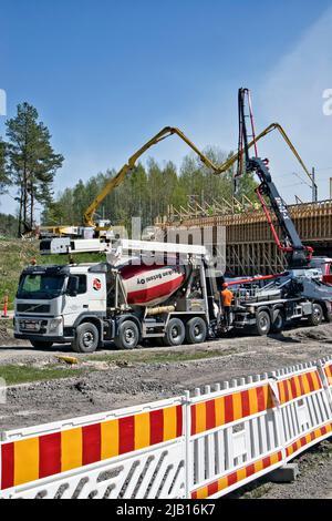 Lappeenranta, Finland – 05/25/2022:concrete mixer truck Stock Photo