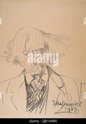 Old man's head / Portrait of Stanisław Bryniarski  portfolio of the Association of Polish Graphic artists Malczewski, Jacek (1854 1929) Stock Photo